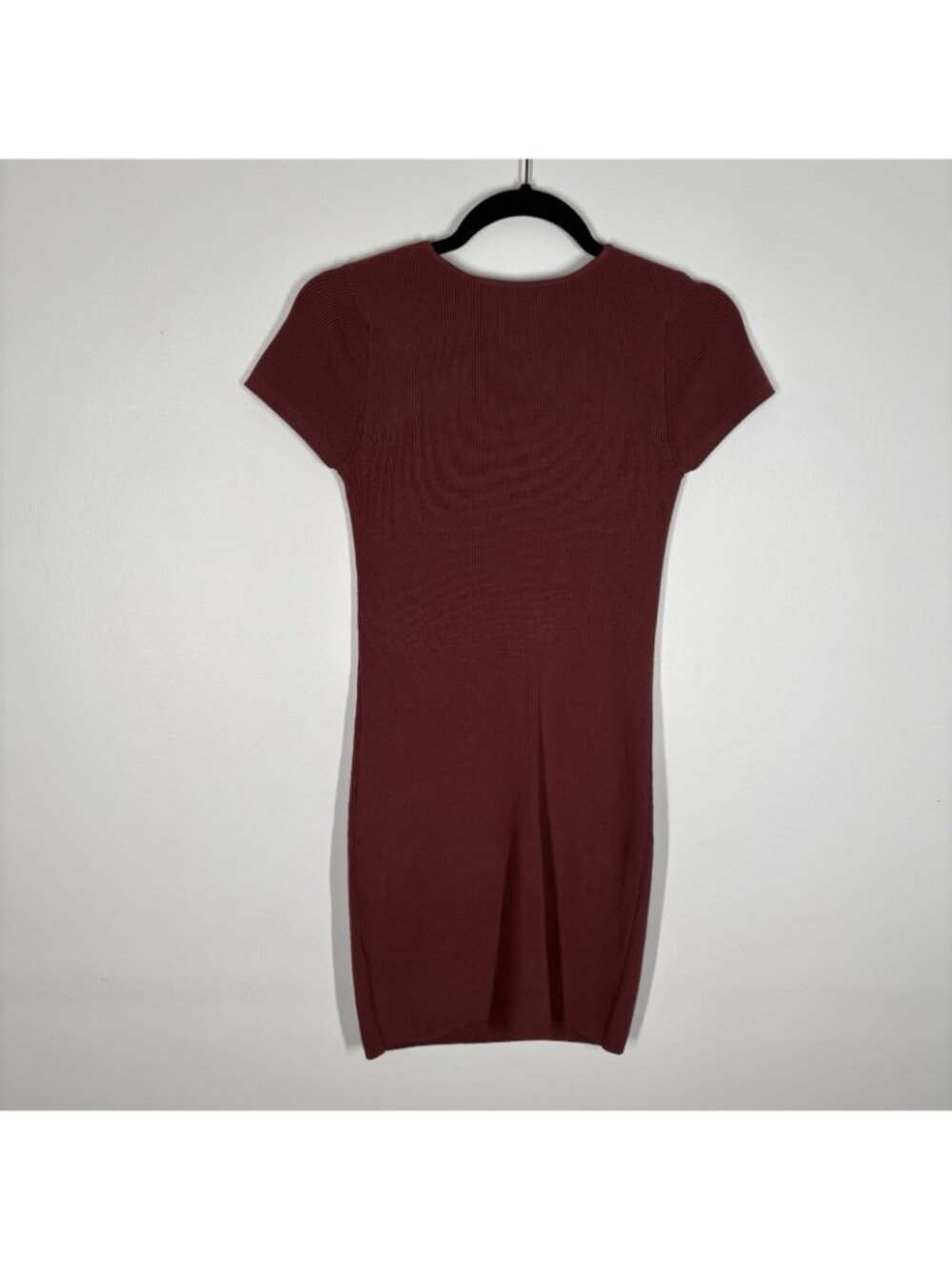 Babaton Aritzia Women M Sundried Red Short Sleeve Emerge Mini Sweater Dress - Picture 10 of 10